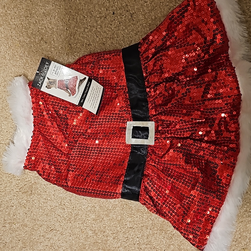 NWT Zack & Zoey Dog Sequin Holiday Dress